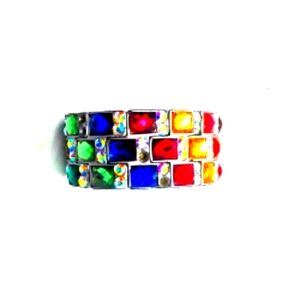 Rainbow Lucite Stretch Bracelet for Women
